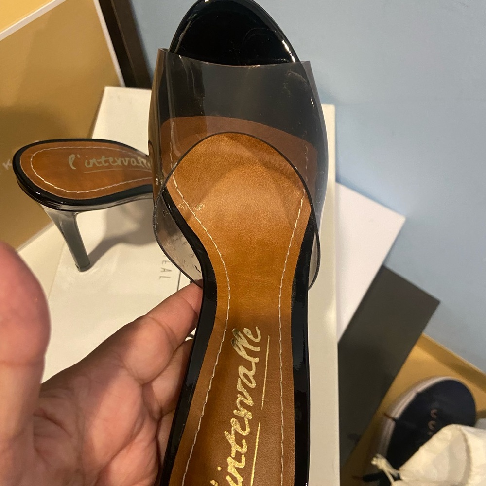 High sandals clear